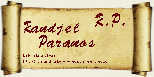 Ranđel Paranos vizit kartica